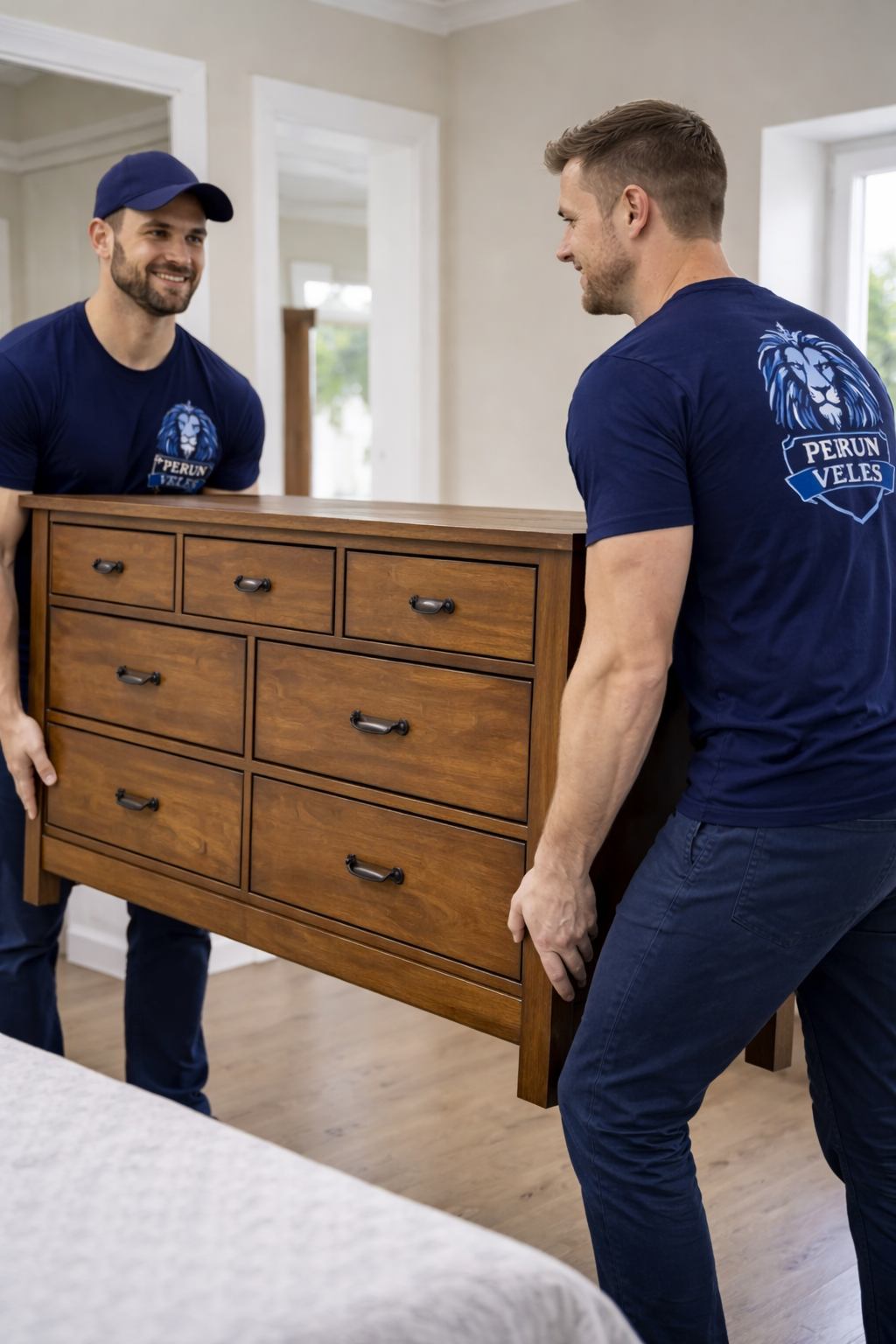 Perun Veles movers handling household items safely